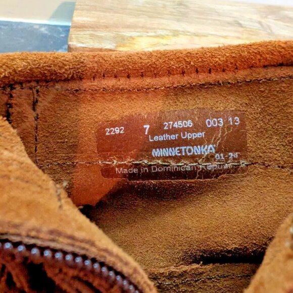 Minnetonka Brown Fringe Baby Walker Shoes - Picture 4 of 4